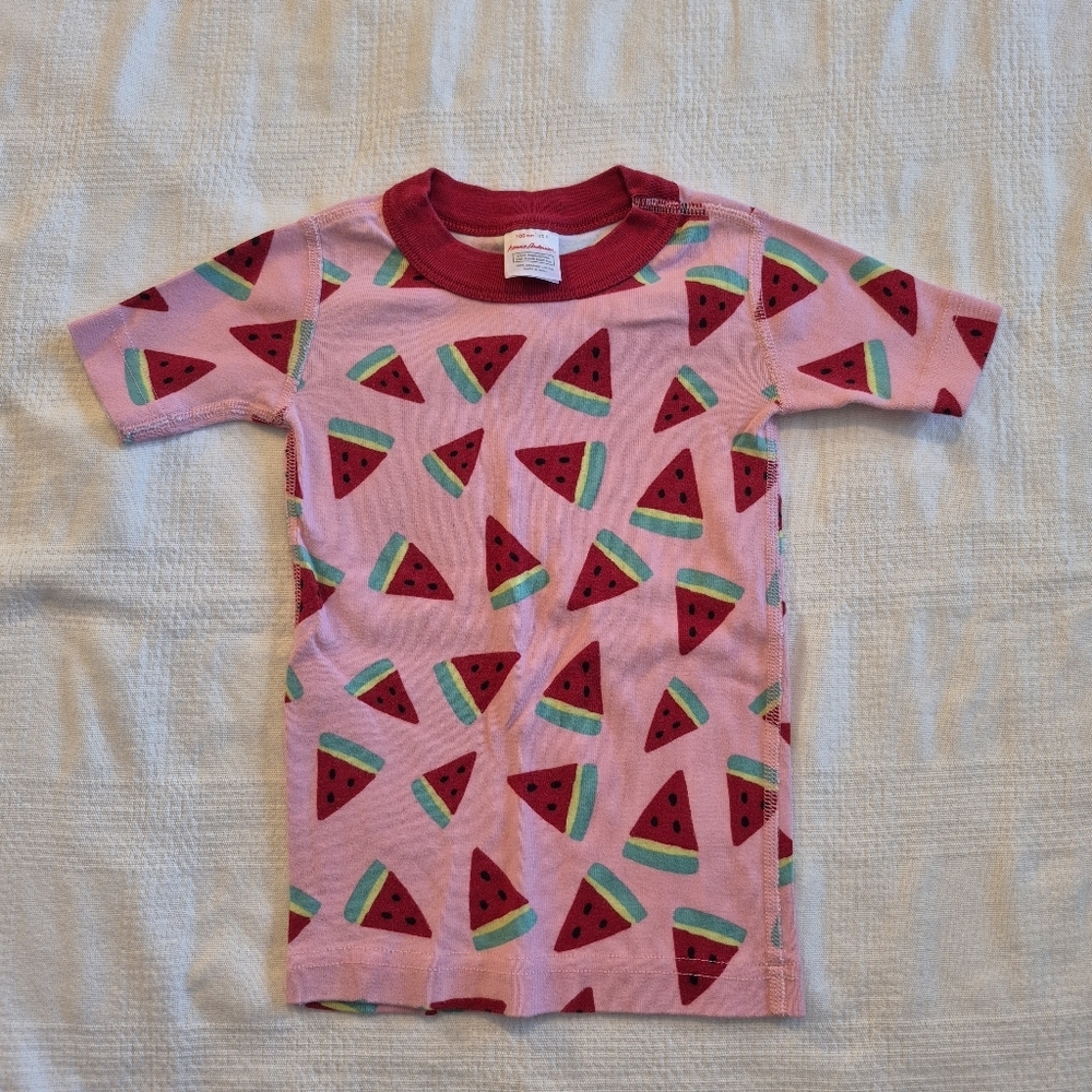 Hanna Andersson girls size 100 or 4 watermelon print pajama top VGUC